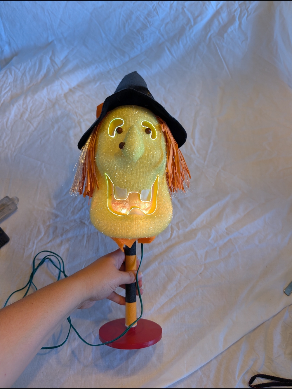 2/50$ Vintage Yellow Halloween Witch Table Decor